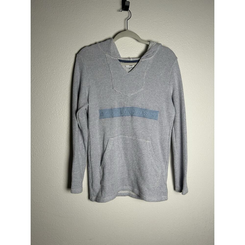 Disney Parks Disneyland Grey Pull Over Woven Poncho Hoodie Adult Small